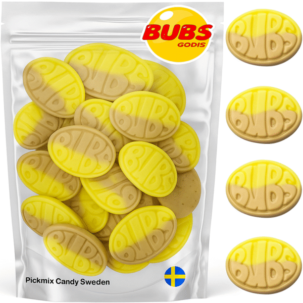 BUBS banana-toffee XL mīkstās konfektes 100g