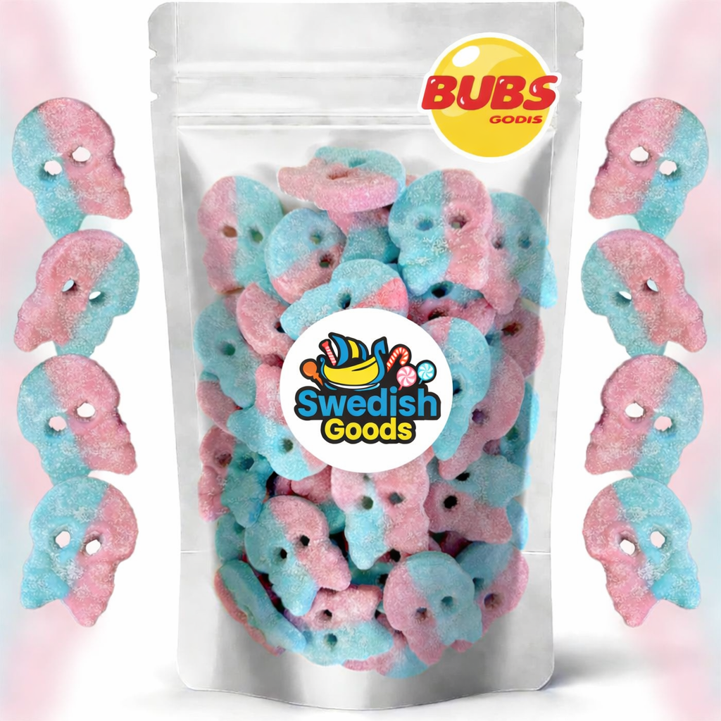 fizzy Lielie BUBS galvaskausi ar BUBBLEGUM garšu 500g - Image 1